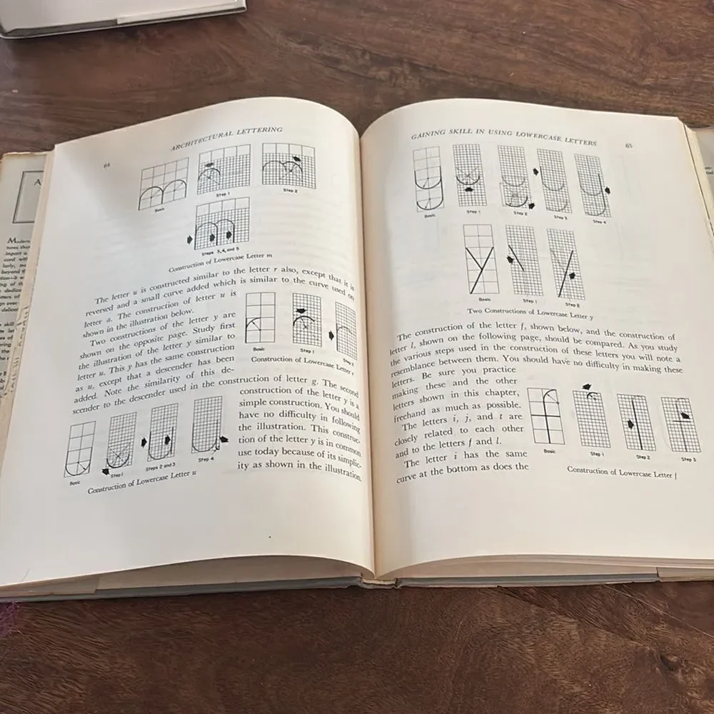 Architectural lettering for plans and ornamental design hardback book